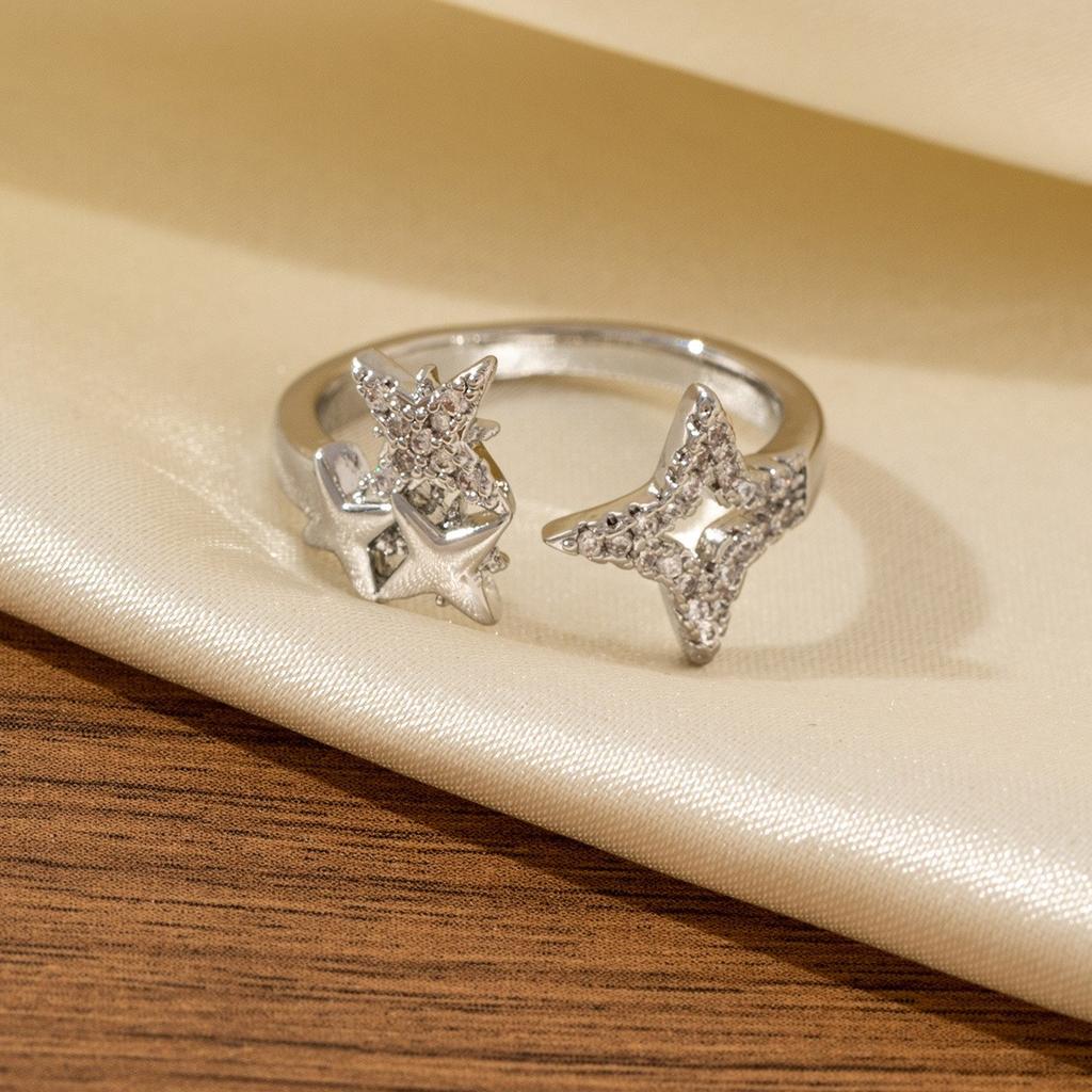 Lucky Four-leaf Clover Ring - Unique High-end Open and Adjustable Ring