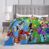 Sprunkis Characters Game Fuzzy Blanket  Funny Throw Blankets for Home 125*100cm Rug Piece