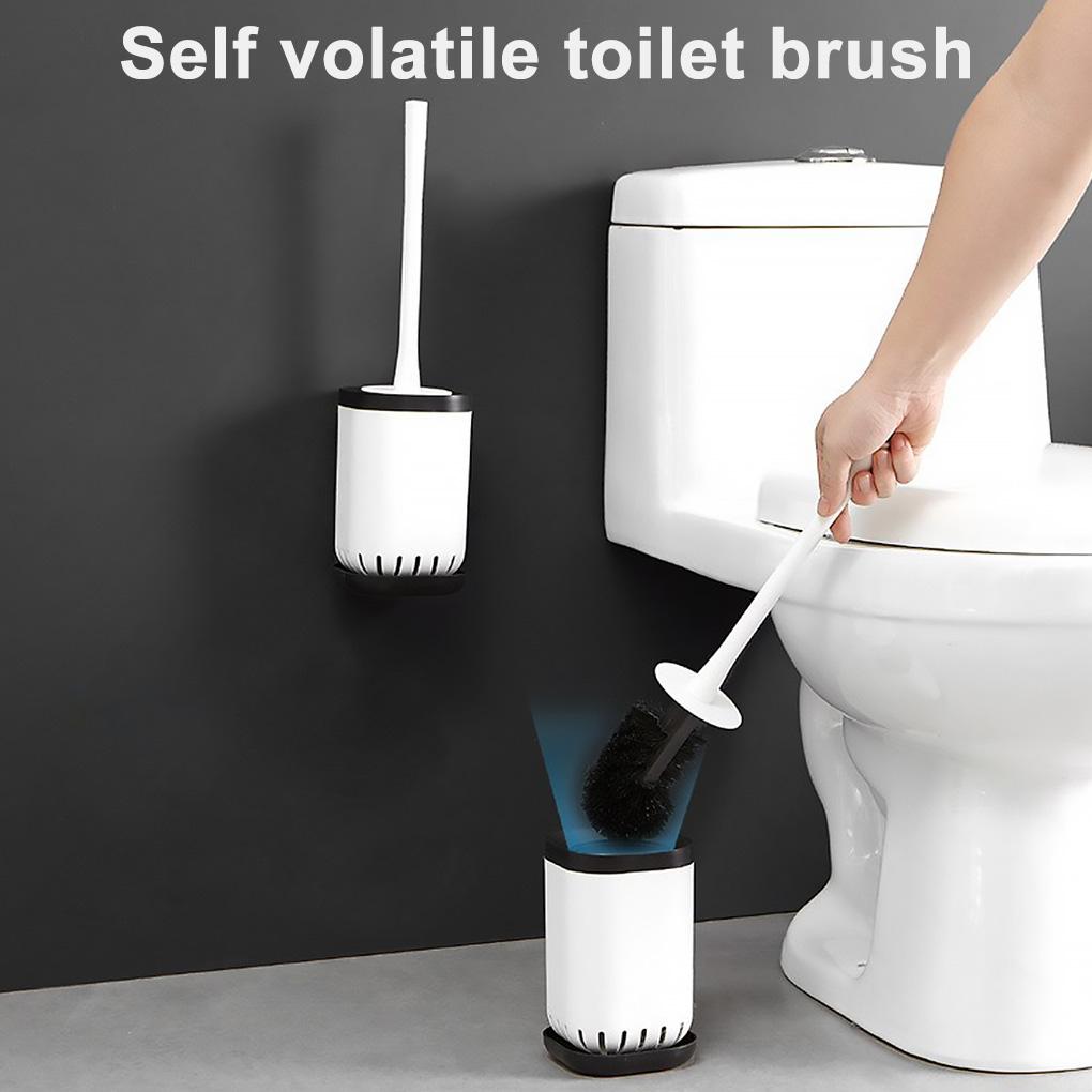 Toiletten-Badezimmer-Silikon-Toilettenbürstenbasis-Reinigungsbürsten-Werkzeugset