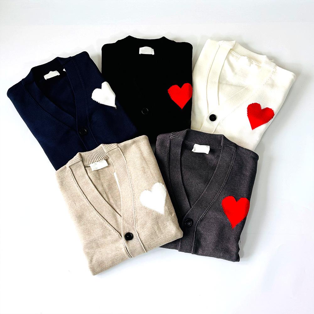 

Love AMI Unisex French V-Neck Loose Knit Cardigan Sweater Small