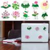 50 Stück Scrapbooking-Aufkleber, entzückender selbstklebender Lotus-Aufkleber ohne Rückstände, für Laptop, Telefonabdeckung, Schulbedarf