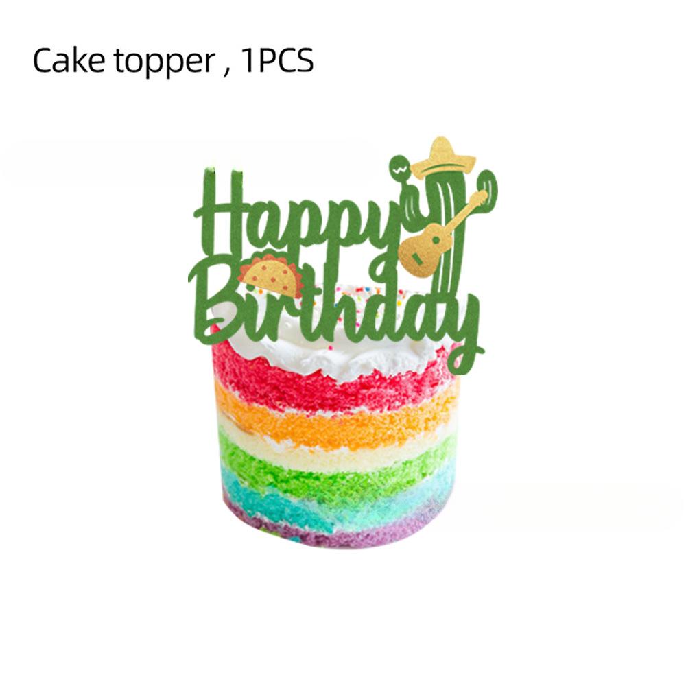 

10 PCS Mexican Carnival Themed Party Utensils Tablecloths Decorative Items Birthday Decoration Party Supplies Cake Stand