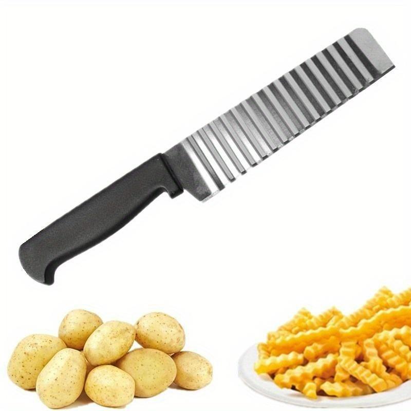 Potato Cutter Potato Chip Cutter Stainless Steel Serrated Blade