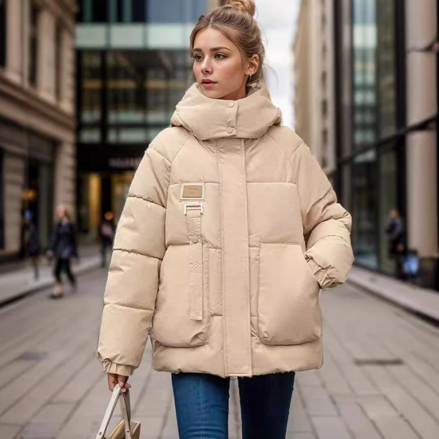 Winter new Korean version of down cotton-padded clothes women's loose casual versatile labelled cotton-padded clothes women's cotton-padded jacket
