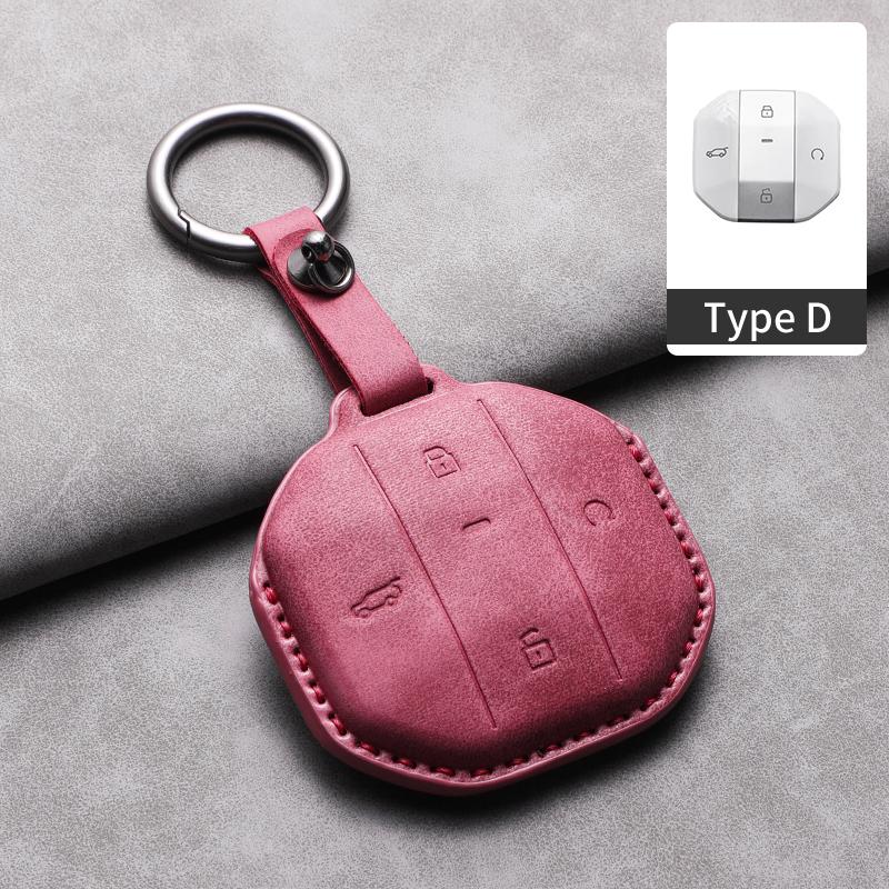 3D Suede Leather Car Remote Key Case For Jetour Freedom T1 Jetour Freedom T2 Traveller Smart Remote Key Shell Accessory