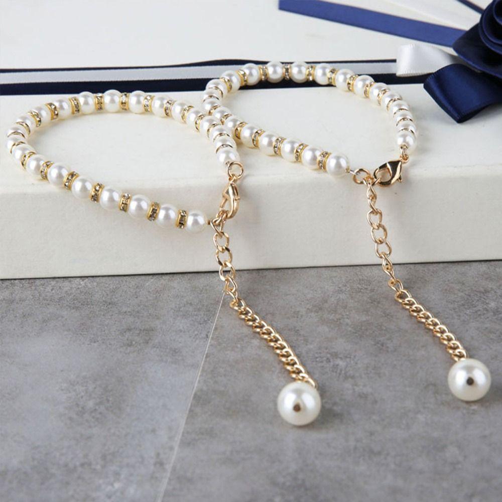 1Pair Women Shoelaces For High Heels Pearl Heels Band Shoe Belt Ankle Holding Loose Anti-skid Bundle Tie