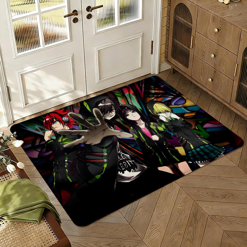 Twin Star Exorcists Floor Mat Soft Thickened Absorbent Non-Slip Bedroom Living Room Door Mat Home Decor Flannel Rugs
