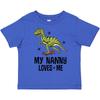 Inktastic My Nanny Loves Me Grandson Dinosaur Toddler Kids Boys T-Shirt Childs Boy Clothes