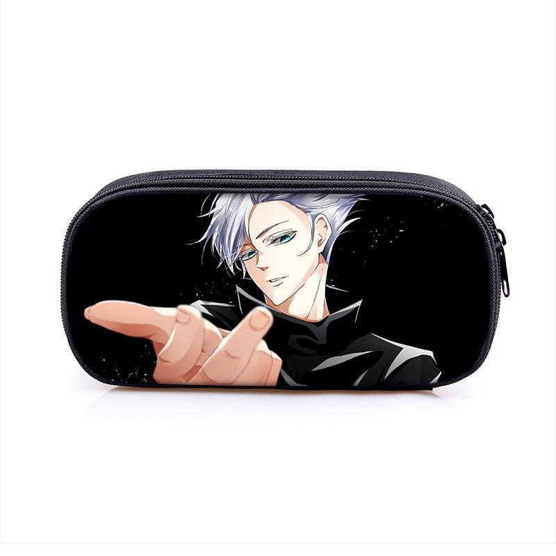Jujutsu Kaisen Pencil Box With Large Capacity For Students And Makeup Essentials