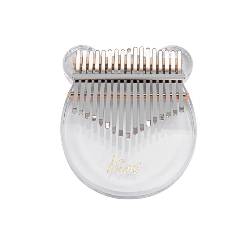 Kalimba Acrylic 17 Key Transparent Thumb Piano Mbira Sanza with Tuner Hammer Holder Kalimba Case