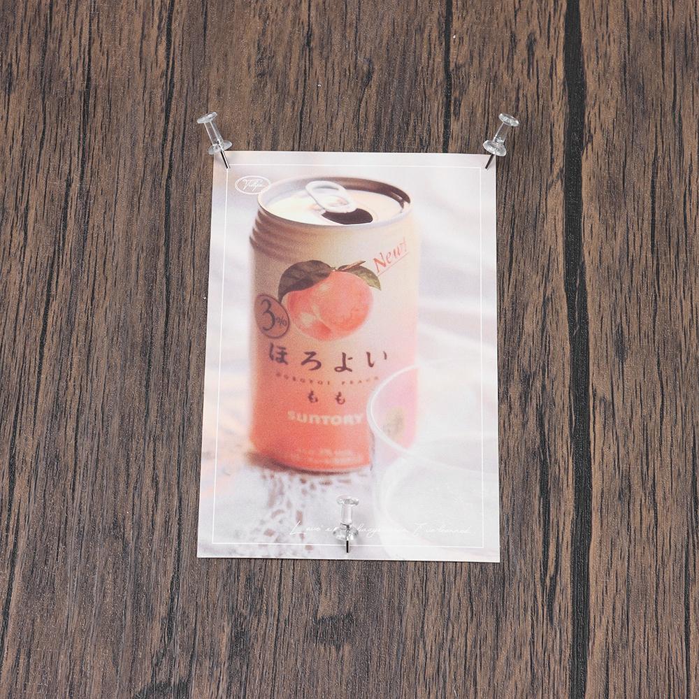 100 ks Odolné plastové knoflíkové špendlíky, připínáčky, rýsovací špendlíky, kancelářské potřeby, průhledné připínáčky