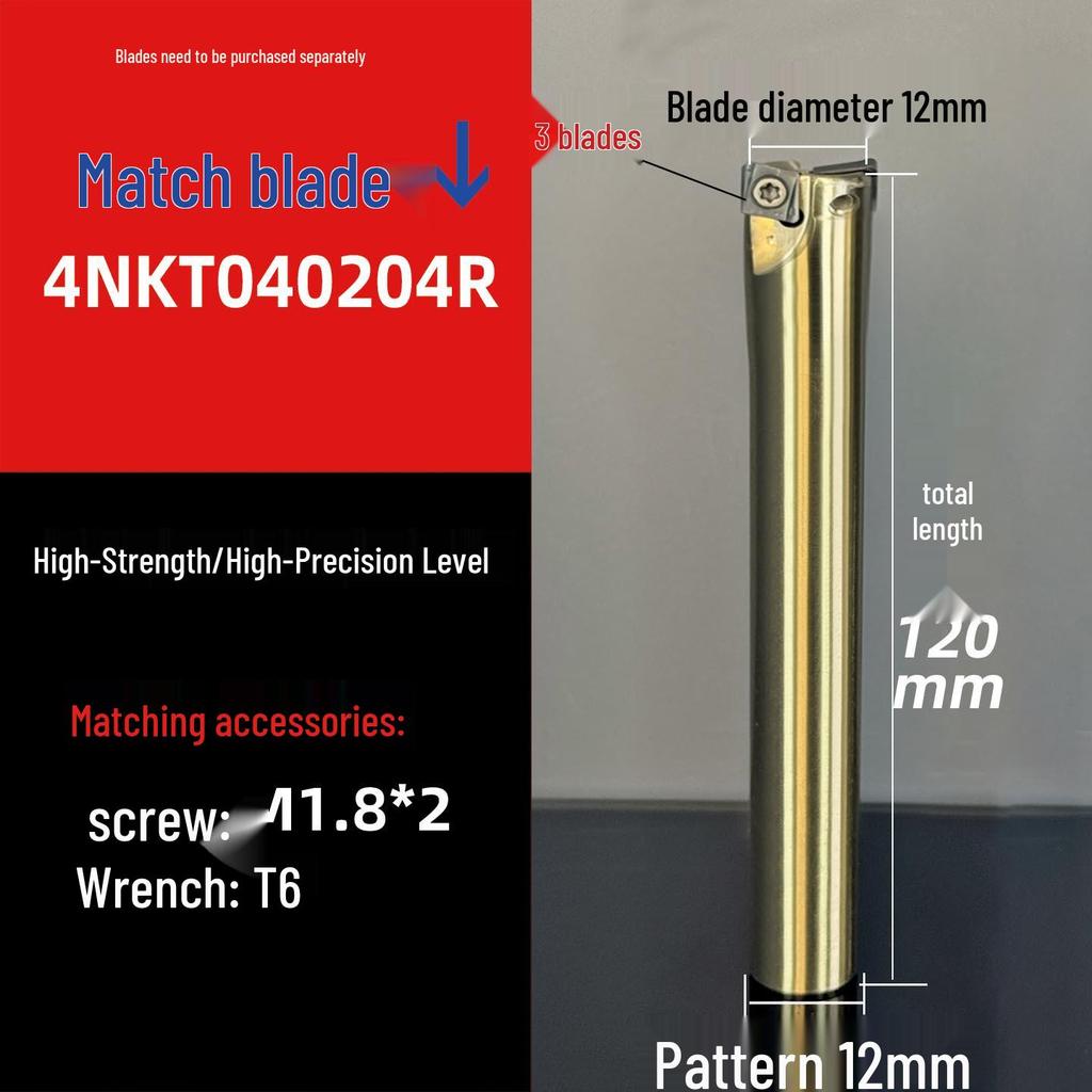 Shock-Resistant Fast Feed Milling Cutter Holder with Double-Sided Exn03R Toshiba lnmu0303 Insert for 4NTE90 Roughing.