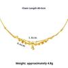 Light Luxury Style Flowery Bow Necklace Cross-border Vietnamese Sand Gold Clavicle Necklace Women's Trendy Necklace