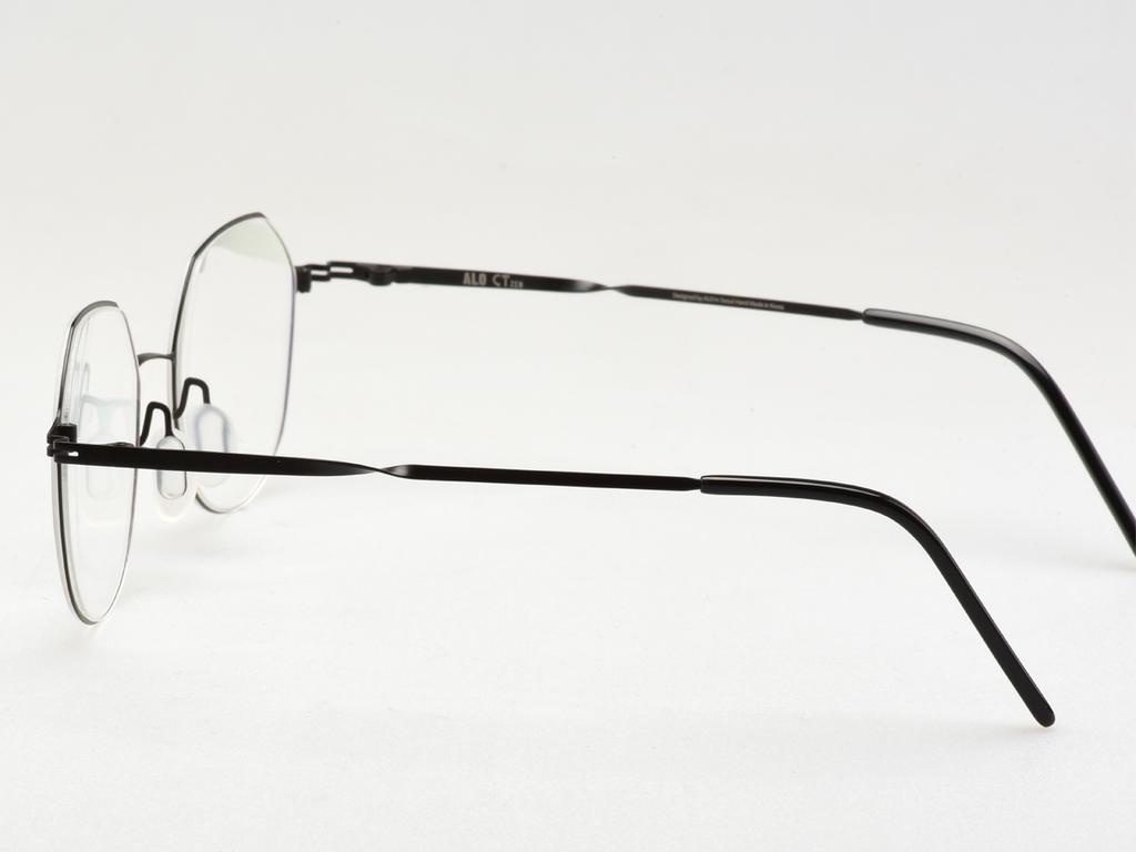 Alloaiweeo [Alo:Ctzen] Ci8715C C2 Super Slim Twist Ultra-Light Black Metal Eyeglass Frames