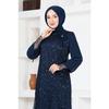 Imbracaminte pentru dama Rochie de seara Fashion Mesh Paiete Trandafir Rochie de seara Hijab 2517 Bleumarin