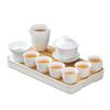  Ceramic Gongfu Tea Set Yuxi White Porcelain Tea Pot Cover Bowl And Tea Cups Set for Home Office Tea Brewing