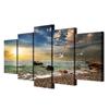 1 Set Painting Coast Pattern Clear Texture Canvas Multi-Sizes Wall Art Posters for Home