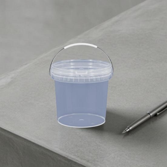 Secchio Multiuso Robusto Secchio Rotondo in Plastica con Manico Comodo, Contenitore Multiuso Impilabile per Interni ed Esterni, Contenitore per Liquidi per