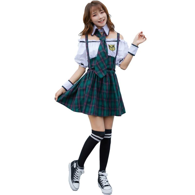M-XL Sexy Student Uniform College Game Uniform, School Group Performance Student Uniform