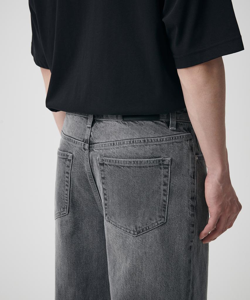 Musinsa Standard Calik Wide Denim Pants [Gray]