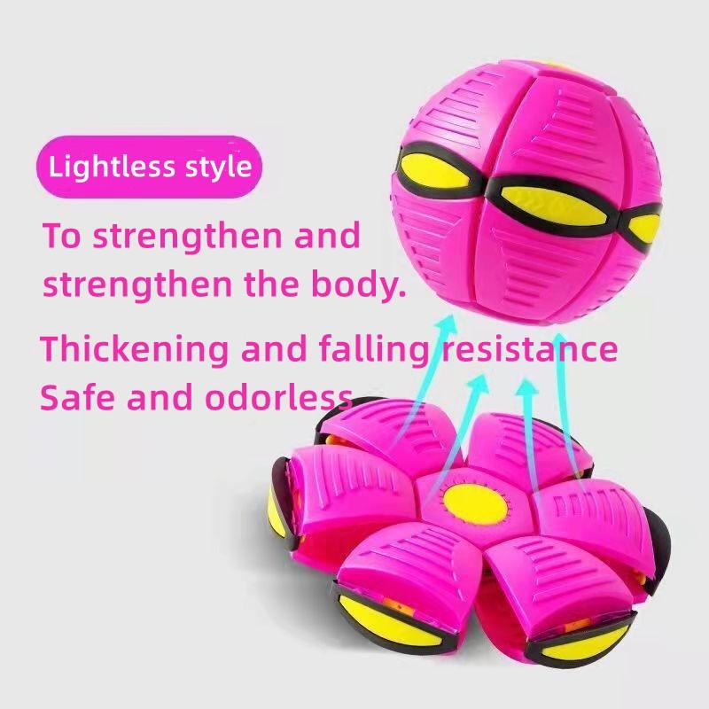 Family Fun Game Transforming Frisbee Ball Elastic Decompression 9.5" Disc/6.3" Ball