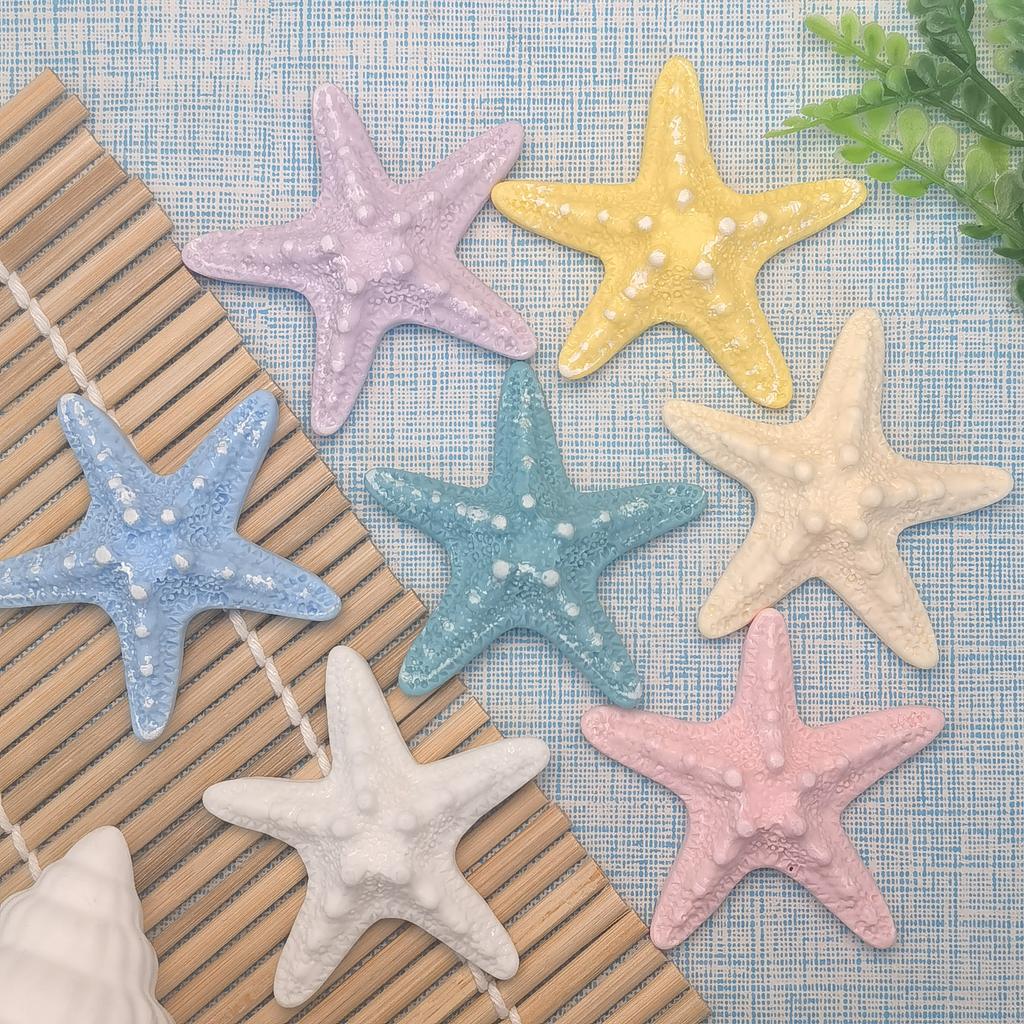 100pcs Simulation Starfish Resin Accessories Slime Filling Flatback Cabochon for Children's Hair Accessory Crystal Mud Crafts