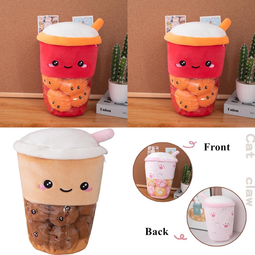 Kids Bubble Tea Boba Cup Squishmallow Plush Pillow Cushion Toy Gift Birthday
