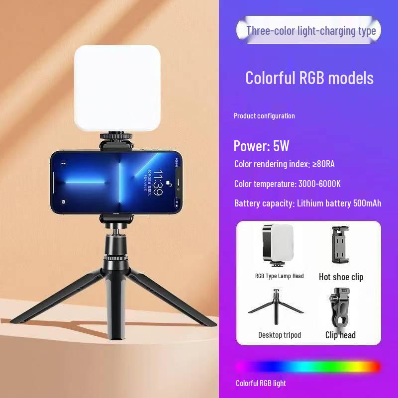 Portable RGB LED Fill Light for Mobile Photography & Live Streaming