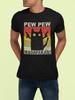 PEW PEW MADAFAKAS - Lustiges Retro Bio-Baumwoll-T-Shirt für Herren Damen Oberteil