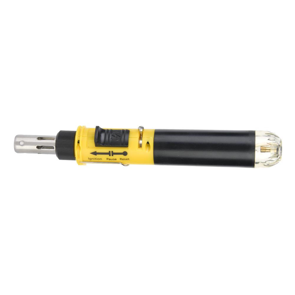 12 in 1 Ignition Butane Gas Soldering Iron Portable Cordless Welding Torch Kit (Yellow)