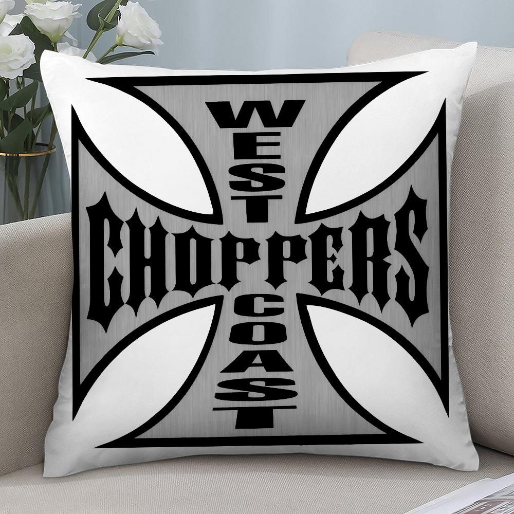 W-West Coast C-Choppers Pillow Case Short Plush Pillow Covers Sofa Decorative Gift Home Double-sided Printing Cushion Cover