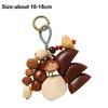 Sound Heal Natural Fruit Shell Keychain Handmade Bohemian Style Hand-Cranked Wind Chime Gift DIY Fruit Shell Wind Chime Ornament