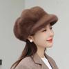 Imitation Mink Plush Thick Warm Hat Protection From Cold Winter All-match Hat Fashion Women Beret