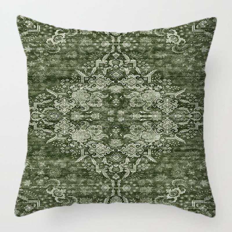 Home Decor Exquisite Ethnic Pattern Digital Printed Pattern Cushion Cover Suitable for Sofa Bedroom Car Pillow Cover