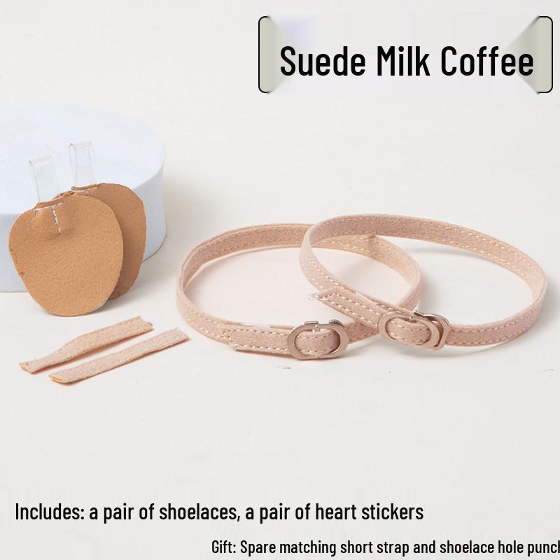 Non-Slip High Heel Strap with Suede Matte Finish - Secure Tie-Up Buckle Design