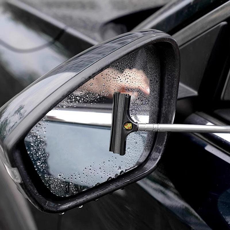1Pcs Car Rearview Mirror Wiper Retractable Handheld Cleaning Brush For Porsche 911 918Spyder 928 944 968 Boxster Cayenne Macan Panamera