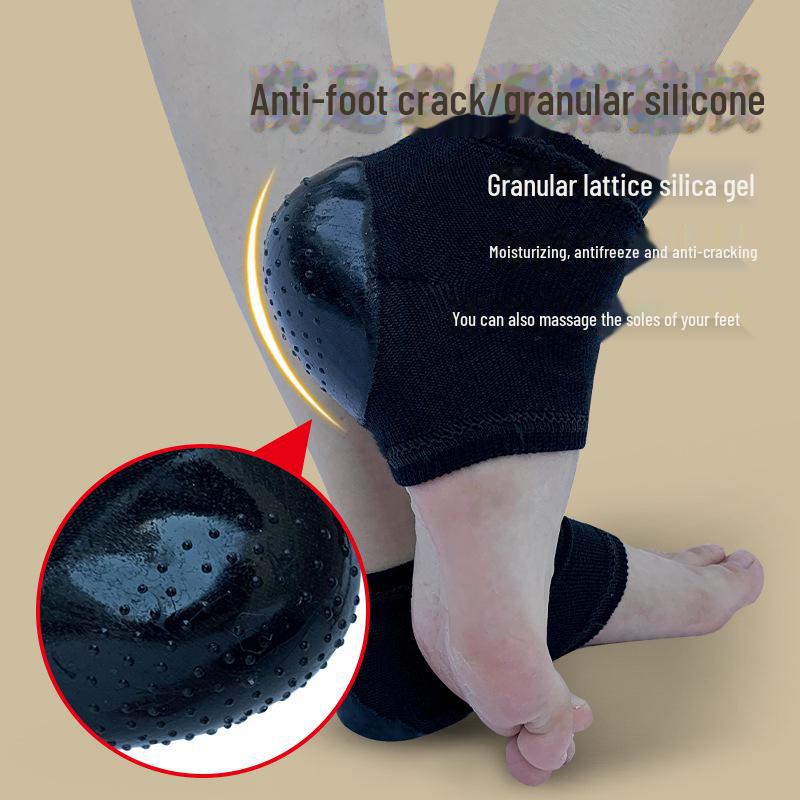 Moisturizing Silicone Heel Covers: Breathable, Anti-Crack, Anti-Wear Socks for Dry, Cracked Heels