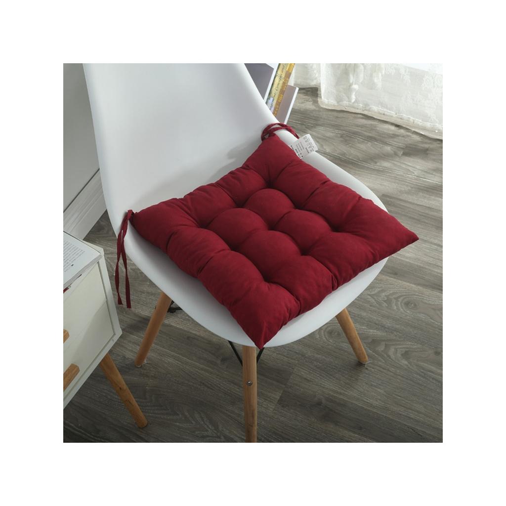 Solid colored frosted thick dining chair cushion, office, bedroom, living room cushion