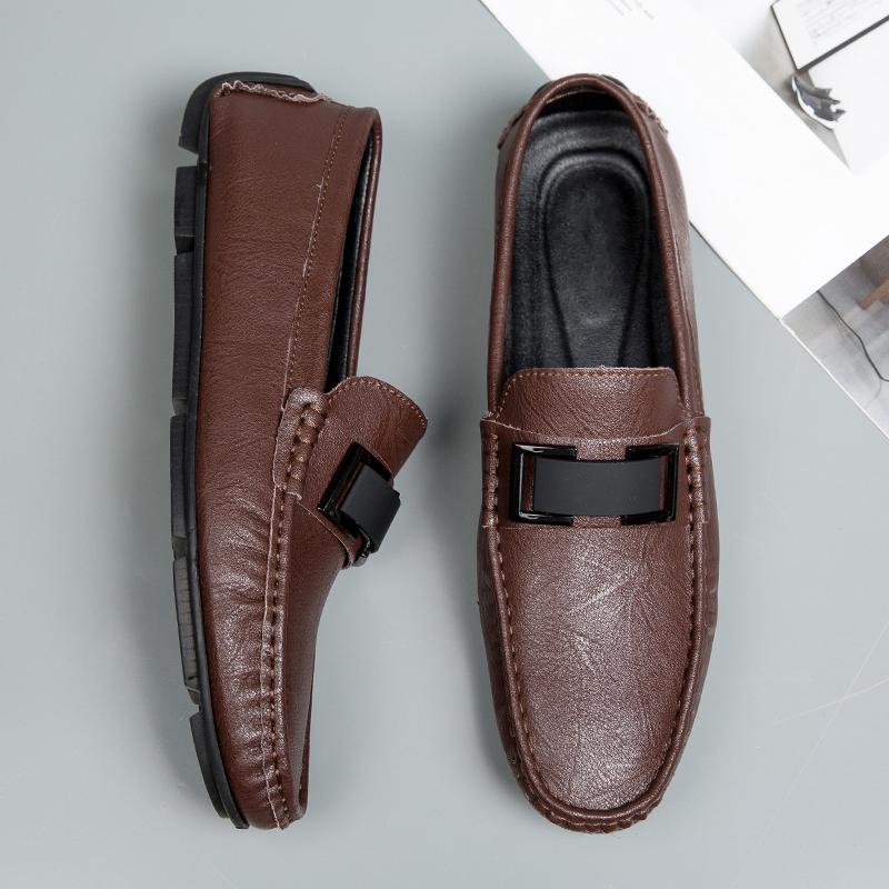 Модный стиль Мужские лоферы Дышащие Повседневные Прогулочные Балетки Легкая Мужская Обувь — фото 5