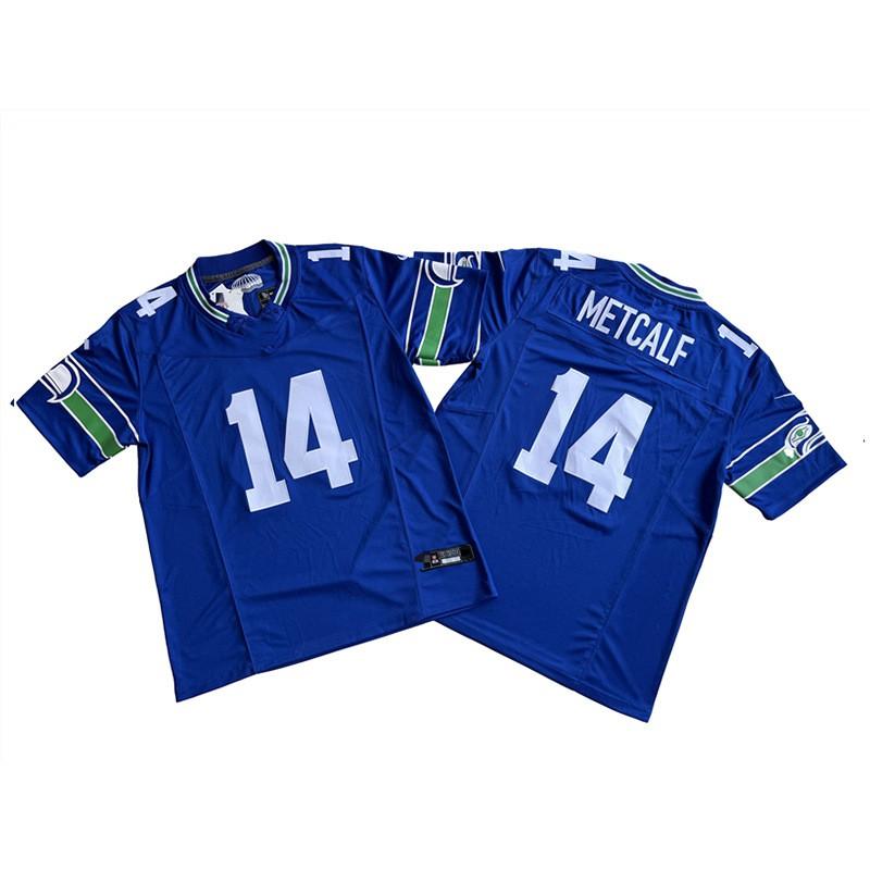 Seattle Seahawks Retro Vintage Embroidered Football Jersey Unisex Cotton Blend Sportswear Fans Casual Wear