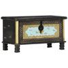 VidaXL Coffre de rangement Noir 80x40x45 cm Bois de manguier massif