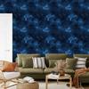 Watercolor Galaxy Navy Blue Wallpaper, Subtle Detail 50x1000