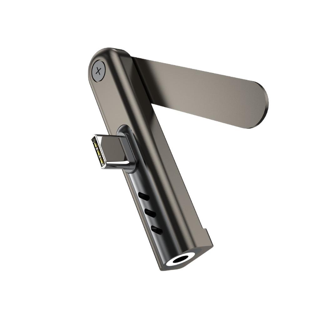 Rotating 360 Bracket USB C Adapter Fast Power Delivery Fast Charging Adapter For Phones