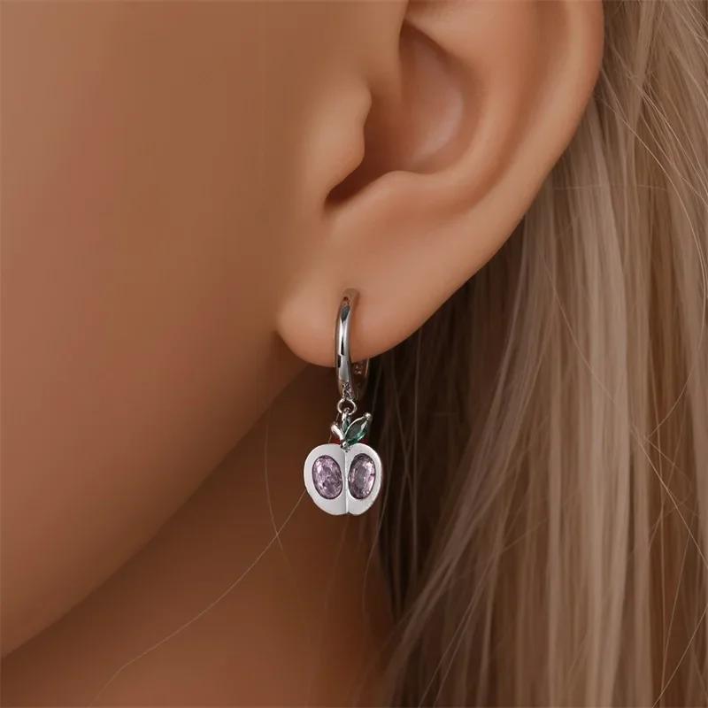 Original 925 Silver Simple Starry Moon Night Zircon Earrings for Women Trending Fashion Jewelry Birthday Gift New In