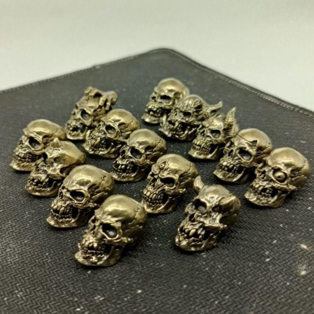 

DIY Ювелірні вироби Аксесуари Ретро Голова черепа Кулон Шарми Paracord Bead EDC Outdoor Tool 10