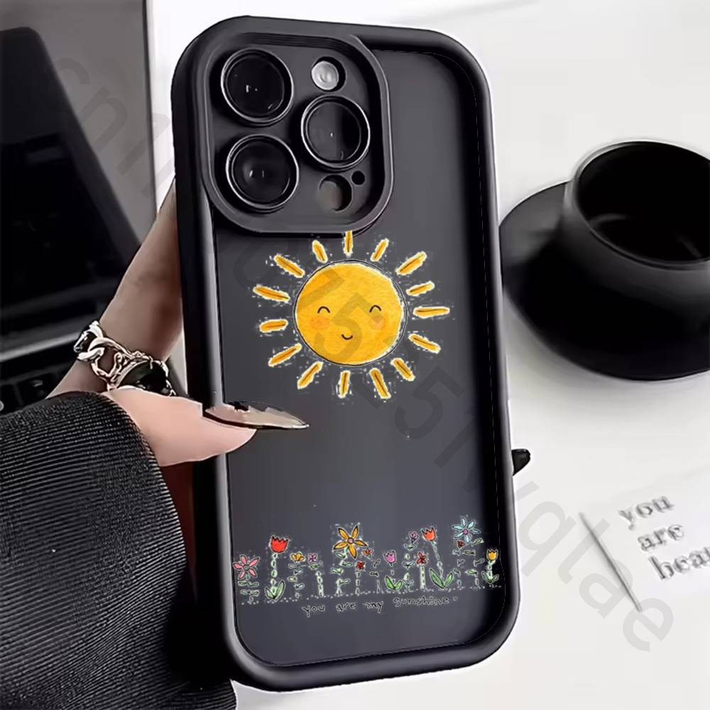 Flower Silicone Case For iPhone 13 11 15 17 12 14 16 Pro Max 17 Air Plus SE Shockproof Soft Protective Cover