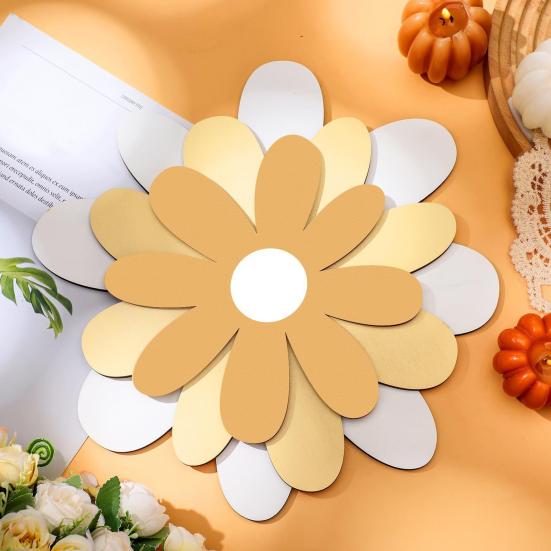 6Pcs/Set Wooden Flower Wall Decoration Farmhouse Rustic Floral Wall Art Home