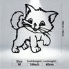 Vintage Metal Wall Art Cat Silhouette Sculpture Home Decor Gift