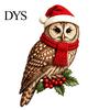 Christmas Holiday Party Supplies Wooden Bird Door Topper, Cute Corner Statue, Woodland Animal Frame Decorations for Art Sign Winter Home Wall