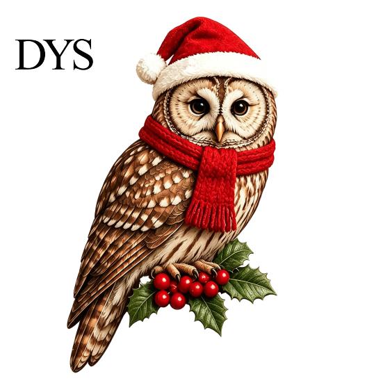 Christmas Holiday Party Supplies Wooden Bird Door Topper, Cute Corner Statue, Woodland Animal Frame Decorations for Art Sign Winter Home Wall